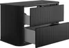 Mobile da bagno, nero, 80,4 x 51,7 x 41,5 cm, maniglie nere Anteprima dell’immagine prodotto 5