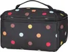 A black cosmetic bag with colorful polka dots. Podgląd zdjęcia produktu