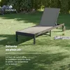 Blumfeldt Lucca Transat Jardin Extérieur - Chaise Longue Voir les images du produit 3