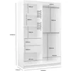 A diagram showing the dimensions of a wardrobe. Produktbild-Vorschau