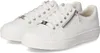 A pair of white leather sneakers with a side zipper. Produktbild-Vorschau