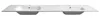 ARECA lavabo double en fonte de marbre 181x51,5cm, blanc Voir les images du produit 3