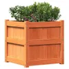 vidaXL Pflanzkübel Wachsbraun 50x50x50 cm Massivholz Kiefer Produktbild-Vorschau 4