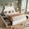 Kinder-Polsterbett 140x200cm in Beige mit Bären-Kopfteil, 4 Produktbild-Vorschau 9