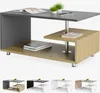 CASARIA® Table basse design 95x55x50cm bois gris Table de Voir les images du produit 1