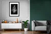 MuchoWow® Gerahmtes Poster Elefant mit Blumen vor schwarzem Produktbild-Vorschau 8