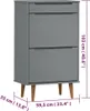 vidaXL Skriňa na topánky MOLDE Grey 59,5x35x103 cm Masívne Náhľad obrázku produktu 9