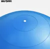 A close-up view of a blue exercise ball with concentric circles and a central white valve. Náhľad obrázku produktu
