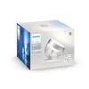 The image shows the retail packaging of a Philips Hue Iris table lamp. Produktbild-Vorschau
