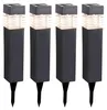 LED Solarlampen, IP44, grau, H 38,5cm, 4er Set Produktbild-Vorschau 1