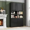 Hochschrank 190cm, freistehender Badschrank, 4 Türen, 2 Produktbild-Vorschau 8