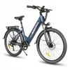 A blue electric bicycle is shown against a white background. Podgląd zdjęcia produktu