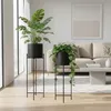 Set di 2 supporti per vasi da fiori con vaso incluso - nero Anteprima dell’immagine prodotto 7