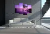 Visario Leinwandbild Lila See 130x80 cm – 4-teilig, Bild Produktbild-Vorschau 3