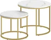 Couchtisch 2er Set Rund Beistelltisch Loft Design 2 in 1 Produktbild-Vorschau 2