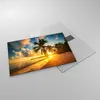 Bilder auf glas - Meer Strand Palme - 70x50cm - Glasbilder Produktbild-Vorschau 2