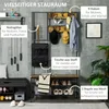 Wieszak na ubrania HOMCOM z ławką, wieszak na ubrania z Podgląd zdjęcia produktu 6