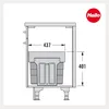 Hailo Mülleimer Küche Einbau 40-90cm Schrank 1x 28 L Produktbild-Vorschau 4