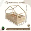 Crazy Pine Letto a Casetta con Cassetto 90x200 cm – Letto Anteprima dell’immagine prodotto 3