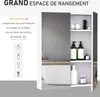 HOMCOM Armoire murale salle de bain avec miroir, 60 x 75 Voir les images du produit 4