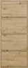 A front view of a wooden cabinet with four doors. Anteprima dell’immagine prodotto