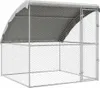 vidaXL Gabbia per cani con ripostiglio Argento 2 x 2 x 2 m Anteprima dell’immagine prodotto 1