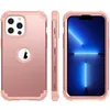 A product shot of an iPhone 13 Pro Max case in rose gold, shown from multiple angles. Produktbild-Vorschau