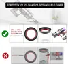 A collage showing compatible and incompatible Dyson vacuum cleaner models and their parts. Produktbild-Vorschau
