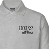 Huuraa Damen Polo Shirt Zicke mit Herz XXL Sport Grey Bio Produktbild-Vorschau 2