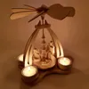 Holz-, Tisch-, Teelicht-, Weihnachts-, Pyramide - Heilige Produktbild-Vorschau 4