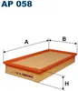 Luftfilter AP 058 rechteckig 342x177x49 mm für CITROEN Produktbild-Vorschau 2