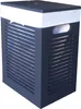A dark grey laundry basket with a white fabric liner and a black lid, shown against a white background. Podgląd zdjęcia produktu