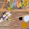 Relaxdays Mischpalette Holz, 5er Set, Farben mischen, B x Produktbild-Vorschau 2