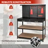 Pracovní stůl COSTWAY s kolíkovou deskou, 121 cm dlouhý Náhled obrázku produktu 5