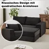 Modulares Cord-Schlafsofa 2-in-1, Corduroy Sofa mit Hocker Produktbild-Vorschau 2