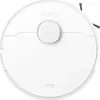 A top-down view of a white robot vacuum cleaner. Produktbild-Vorschau