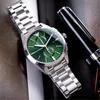 Emporio Armani Herren Armbanduhr Chronograph Silber / Grün  Produktbild-Vorschau 5