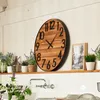 Wanduhr aus Holz ABBY, Tannenholz, Ø 70 cm Produktbild-Vorschau 2