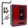 THUNDER® | ARIA RED | Piec na pellet | 12 kW | Zestaw rur Podgląd zdjęcia produktu 1