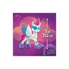 A toy pony figure with wings and sunglasses, set against a purple and orange background with clouds and lightning bolts. Náhled obrázku produktu