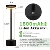 A black LED table lamp with dimensions and feature callouts. Náhľad obrázku produktu