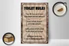 Holzschild Spruch 20x30cm toilet rules if you lift it up Produktbild-Vorschau 3