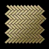 Mosaik Fliese massiv Metall Titan gebürstet gold 1,6mm Produktbild-Vorschau 9