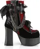 CHARADE-110 Dámske topánky DemoniaCult, Black Red , EU 39, Náhľad obrázku produktu 5