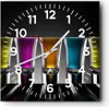 Wanduhr - Quadrat - Glasuhr - Gläser Alkohol trinken Saft - Produktbild-Vorschau 1