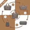 Graue Handgepäcktasche für Damen, 40 x 30 x 20 cm, mit Produktbild-Vorschau 12