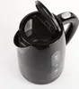 A black electric kettle with its lid open, shown from a high angle. Produktbild-Vorschau
