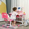 HOMCOM Schreibtisch- und Stuhl-Set für Kinder ab 6 Jahren, Produktbild-Vorschau 2