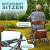 KESSER® Rollator Aluminium faltbar, höhenverstellbar & bis Produktbild-Vorschau 4