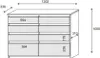Masseno Kommode ADRIANO 120 cm Sideboard mit 8 Schubladen Produktbild-Vorschau 4